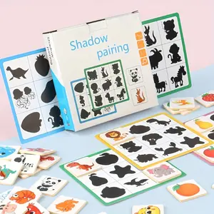 Puzzle find different shadow matching game wooden puzzle building block