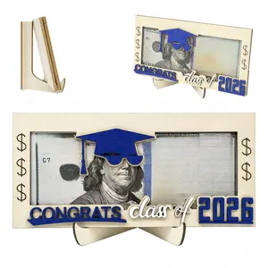 Graduation 2026 Money Holder-Unique Wooden Cash Gift Box for Class of 2026, Creative Graduation Gift for Seniors