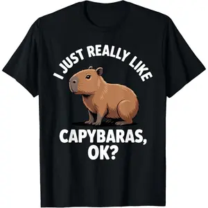 Funny Capybara Art for Men Women Capy Rodent Capybara T-Shirt
