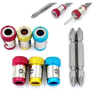 Magnetic Screw Ring With  Ph2 Screwdriver Bit Set,Magnetizer Screw Removable For 1/4 Inch/6.35mm Hex Screwdriver and Power Bits
