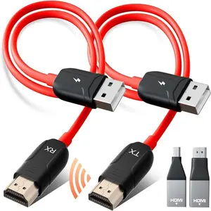 Wireless HDMl Transmitter and Receiver Extend 5OM/16SFT Long Range, Support 2.4/5GHz for Streaming Video/Audio from Laptop, Smartphone HDTV Projector