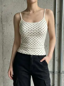 Women's Slim-Fitting Tank Top, Plain Design Without Collar, Casual Daily Wear, Perfect for Commuting & Dating