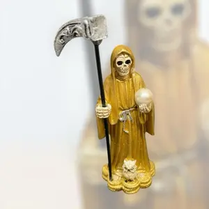 mini money holy death 3 “ coins Decor Ornaments Religious Altar Gothic Style Rosary Decorative Spooky
