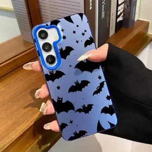 Bat Galaxy Pattern Case for Samsung S24 ULTRA PLUS S25 S23 S22 Plus Ultra Shockproof Drop Protection Rugged Durable Silicone Cover