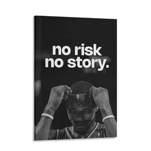 Lebron James Basketball Motivational Poster Wall Art: Black And White Sports Office, Gym, Bedroom: James Young Poster, High-Definition Canvas Poster, Basketball Wall Art For Boys Bedroom Decor, Room Bedroom Wall Decoration