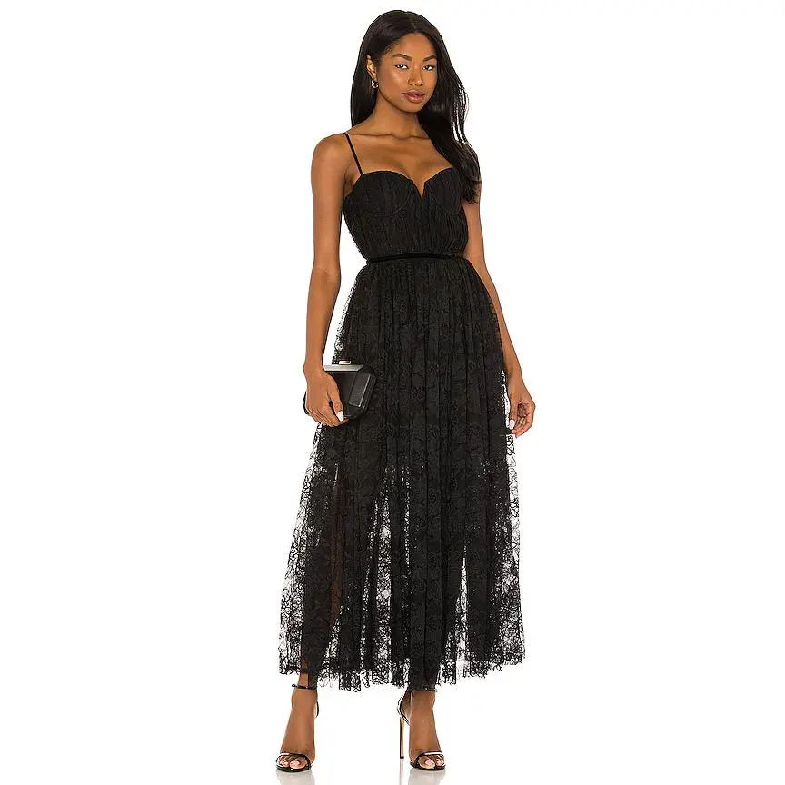 chinese dress ladies VINTAGE CALVIN KLEIN COLLECTION Full Length Black Beaded Dress Size: L –  Kardashian Kloset main image 1
