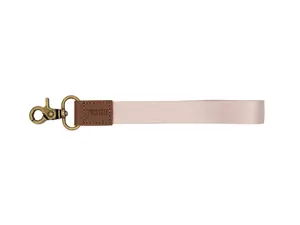 Rose Cloud Wristlet Keychain with Polyester Strap and Bronze Hook for Personal Items