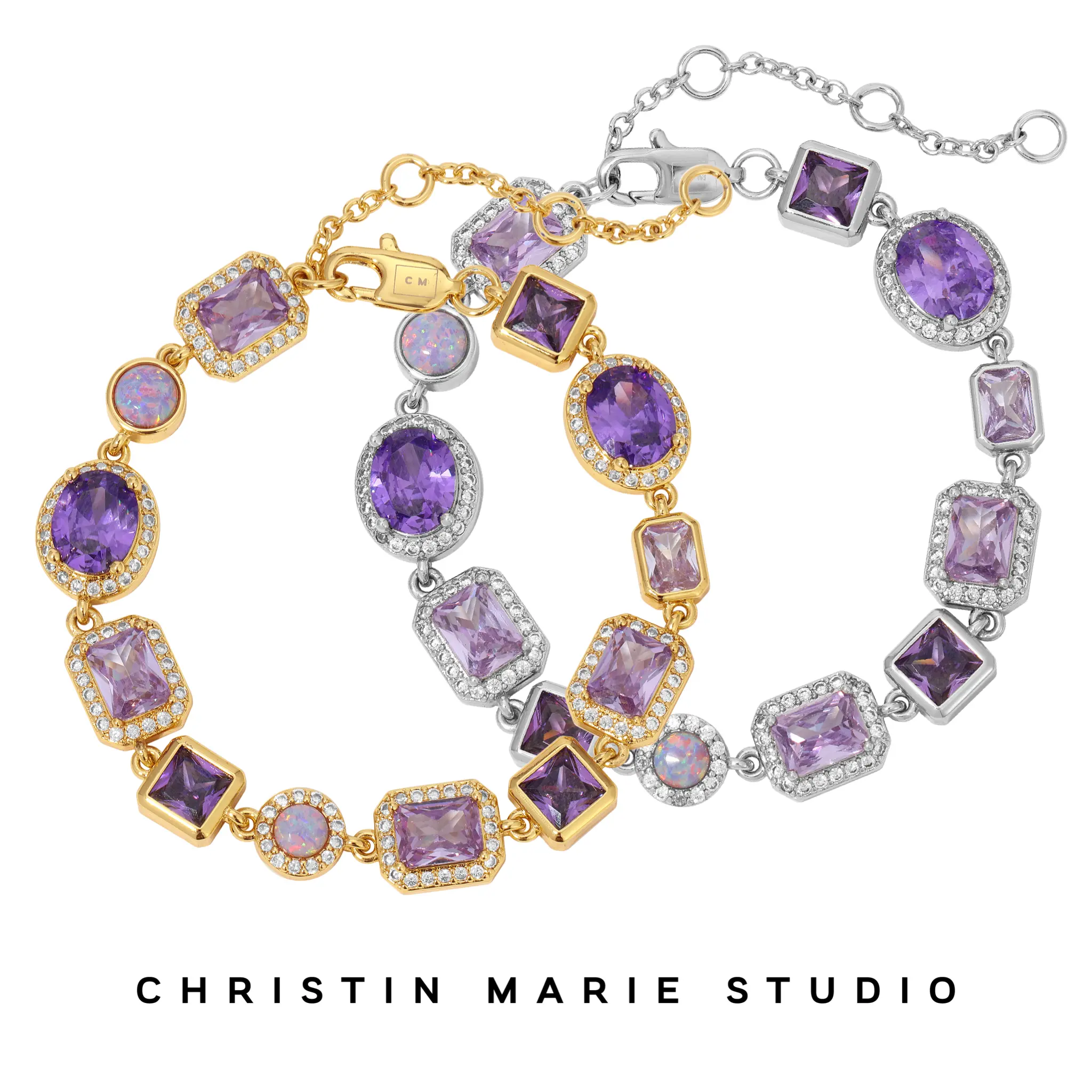 Iris Purple Solstice Gemstone Bracelet