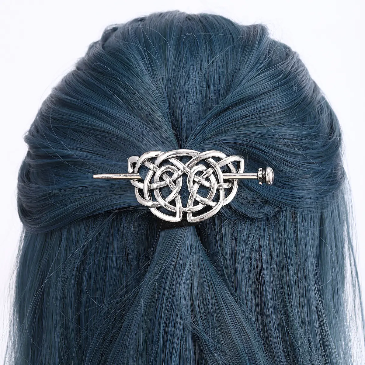 Vintage Celtic Knot Alloy Hairpin for Women, Viking Norwegian Style Metal Hair Accessory for Parties, Alloy Hair Pins