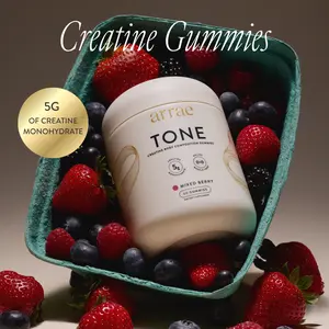 Arrae Mixed Berry Tone | Women’s Creatine Monohydrate Gummies | Gut-Friendly Formula | Mixed Berry Flavor | 15-Day Supply Healthcare Dietary Supplement Edible