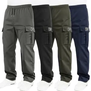 Clean Gent men’s casual drawstring-waist pants set, available in 4/3/2/1 piece options; loose fit, fashionable street-style cargo pants suitable for everyday wear and outdoor activities like training, running, hiking, and travel; long pants ideal for all