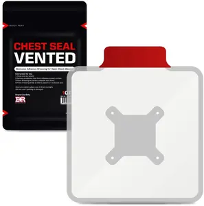 Vented Chest Seal with Quick Tear - 6.6” Square