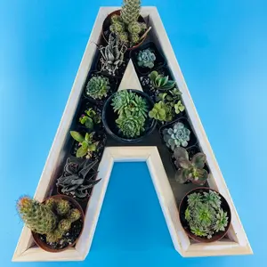 Wood Letters & Numbers planters 18” x 18” x 2.5”