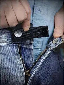 2pcs Waistband Extender Buckle, Elastic Adjustable Pant Extension,Pants Button Extension Belt, Maternity Pants Stretch Button