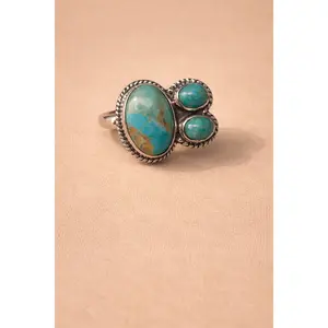 CATTLE BARONESS RING Statement Ring Three Stone Ring