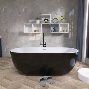 65" Acrylic Soaking Sanctuary Bathtub