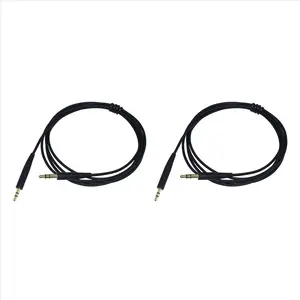 2X for Bose QC35 Headphone Cable QC25 QC35 II QC45 Soundtrue Audio Cable 3.5 to 2.5 Portable Pair Recording Cable,Black
