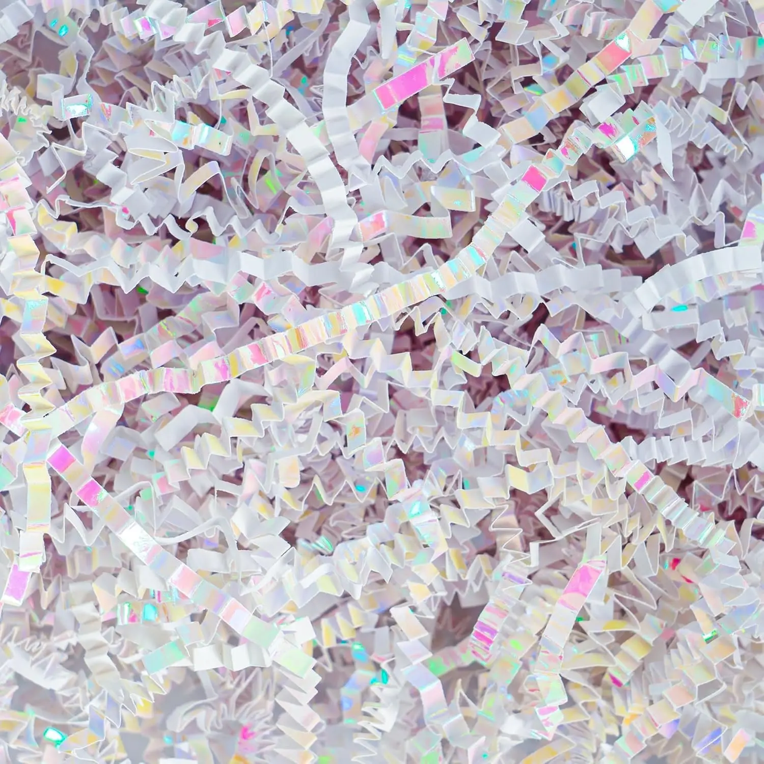 2 LB  Crinkle Cut Paper Shred Filler for  Wrapping Basket Filling, Birthday, Christmas, Thanksgiving, Wedding, Mother's Day,  White