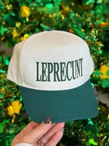 Leprecunt Shamrock Hat, St. Patrick's Day Funny Irish Baseball Hat, St Patrick's Day Cap, Leprecunt Hat, Irish Holiday Cap