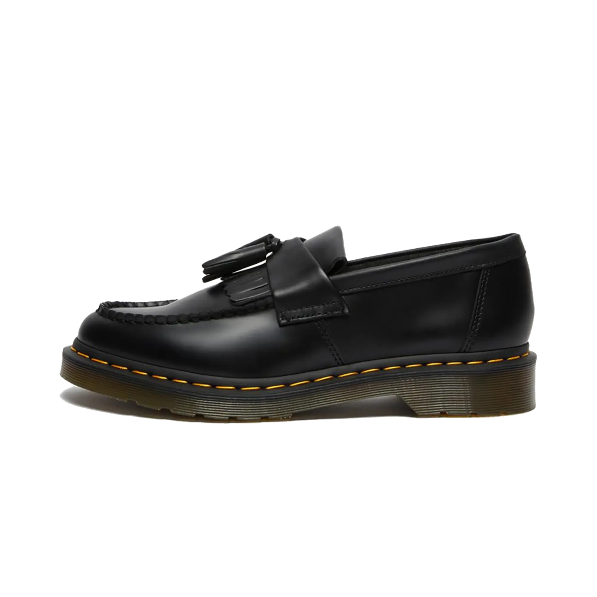 Adrian Yellow Stitch Leather Tassel Loafers "Black" 22209001