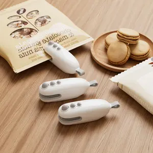 Mini Bag Sealer & Cutter, 2-in-1 Portable Heat Sealer for Plastic Bags, USB Rechargeable Handheld Vacuum Sealer for Food Storage, Snack Bags, & Kitchen Accessories - Keep Food Fresh