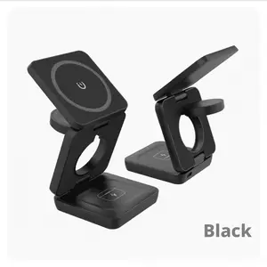 2026 New Model Three-in-One Magnetic Wireless Fast Charging Phone Holder, Compatible with Apple Fast Charging, Wireless Charging for Watches, and Wireless Charging for Earphones