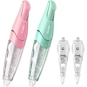 Refillable Retractable Pen Shaped White Correction Tape, Smooth Pull Out Japanese Aesthetic Cute, 4 PCS for Office Supplies (ZH-67)