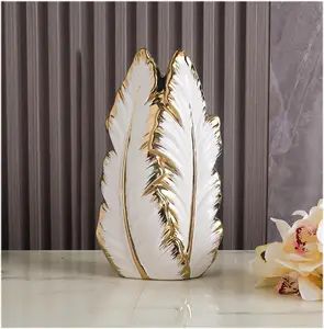 Nordic Light Luxury  Painted Ceramic high-end vases-Elegant Home Decor-Flower Vase/Contemporary Design - Wedding Table Accent - Boho Pottery (Color : White, Size : L)