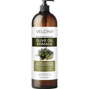 velona Olive Pomace Oil 32 Fl Oz | 100% Pure and Natural Carrier Oil | Refined | Cooking, Skin, Hair, Body & Face Moisturizing