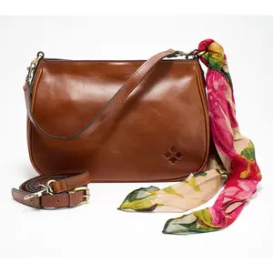 Patricia Nash Ikaria Leather Shoulder Bag with Crossbody Strap