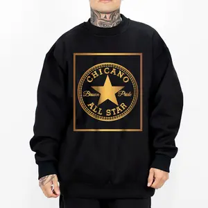 CHICANO BROWN PRIDE GOLD Chicano Clothing, Mexican Clothes, Lowrider Clothes, Oversized Graphic Tee Medium Heavy Sweatshirt Hoodie for Men & Women