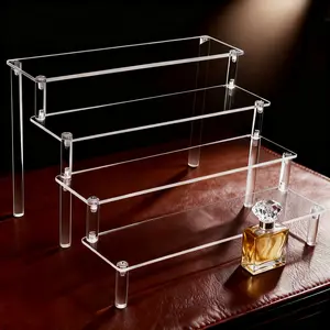 Acrylic Display Stand, 1 Count 3 Layer/4 Layer Acrylic Toy Food Perfume Anime Model Display Stand, DIY Display Stand for Home, Office, Store, Acrylic Display Rack