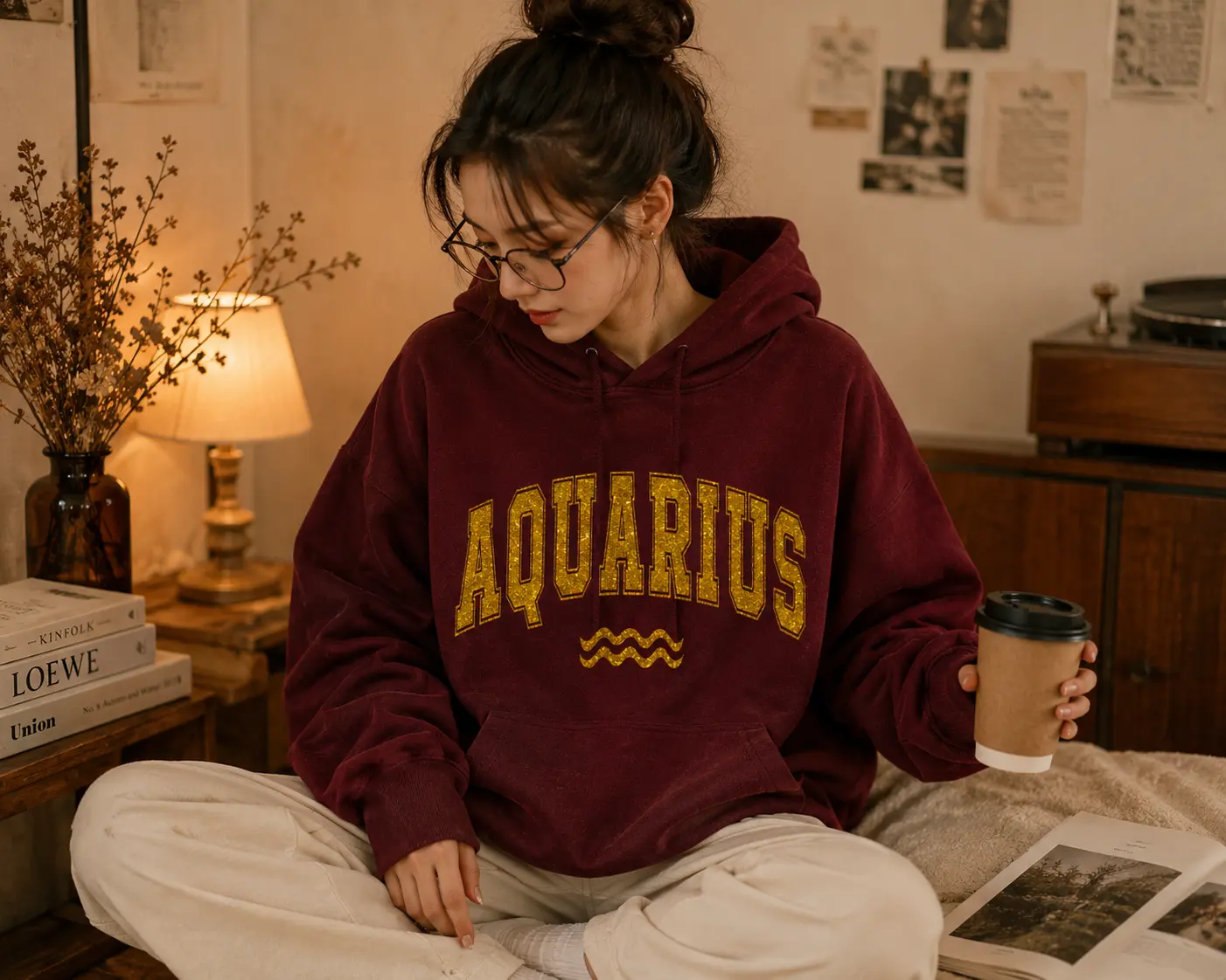 (Gildan) [FULL 12 ZODIAC] Scorpio Taurus Aquarius Hoodie, Vintage Astrology Hoodie, Zodiac Sweatshirt, Horoscope Gift, Unisex Zodiac Pullover, Birthday Gift for Her Him, Fall Winter Hoodie - Tiffany Graphic Tee Man Style