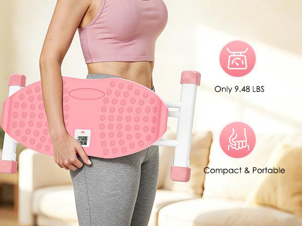 Dland 2-in-1 Ski Exercise Stepper Machine with Resistance Bands & Smart Monitor | 300LBS Silent Home Workout Equipment for Full-Body Shaping
