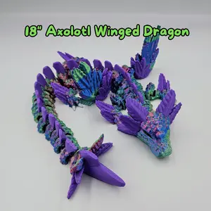 Axolotl Winged Dragon - 18" Adult Dragon Collectible Figurine
