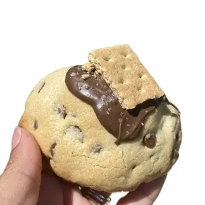 S'Mores Cookie - A Close-Up View of the Product with Chocolate Dipping Feature