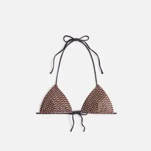 Kith Women's Talia Ii Monogram Tie Top - Brown XS MSRP: $85