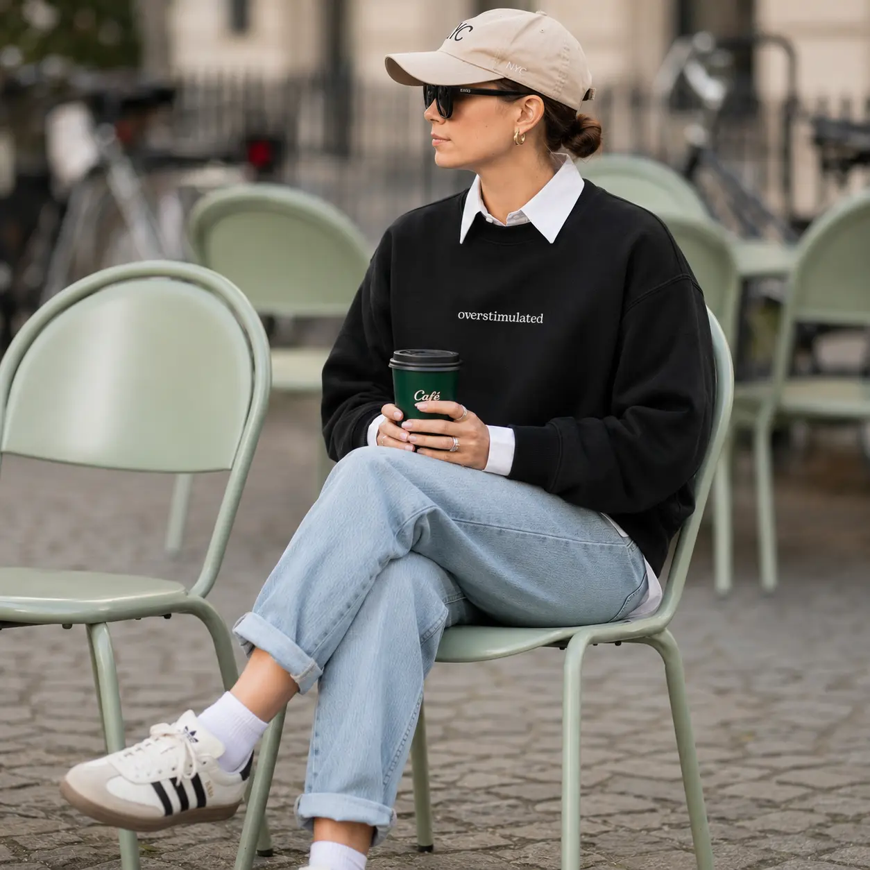 Embroidered Overstimulated Sweatshirt, Funny Mental Health Crewneck, Neurodivergent Anxiety Awareness Gift