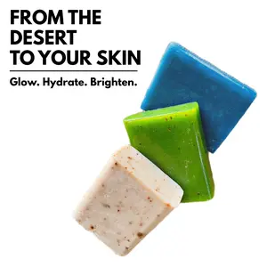 Moroccan Handcrafted Bar Soap—Argan Oil, Prickly Pear & Nila Bleu Body Care Body Wash Daily Unscented Comfort Cleansing Cleanser Skin Repair Moisturize Gentle