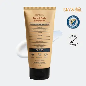 SKY & SOL Face & Body Mineral Sunscreen– Non-Nano Zinc Oxide, Sensitive Skin Safe 3oz
