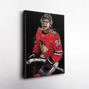 Connor Bedard Wall Art ? Chicago Blackhawks  Print, NHL Hockey Decor, Framed Poster Gift for Fan Room, Man Cave, or Office ( Unframed - Print Only )