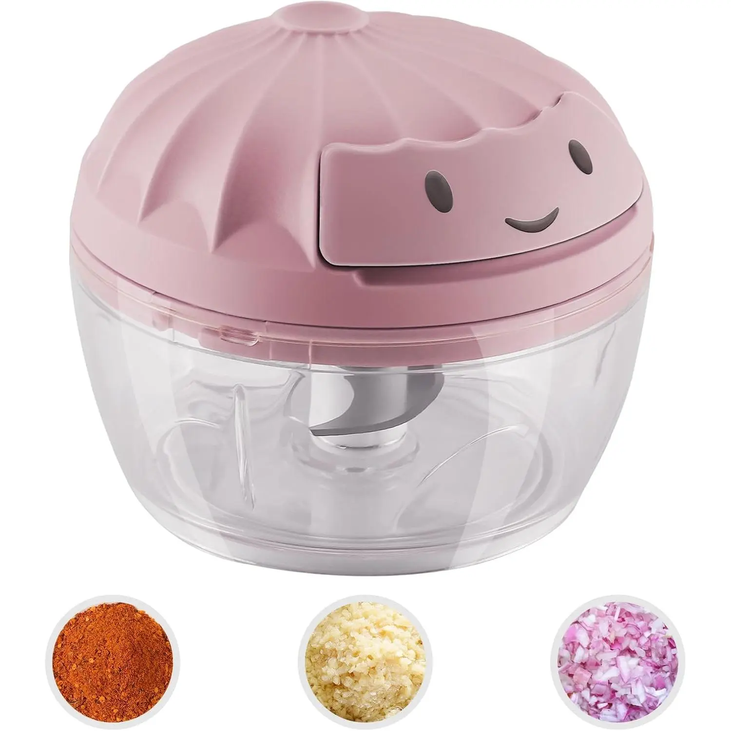 Manual Food  Vegetable  Onions  Garlic Dicer  Veggie  with Container 160ML