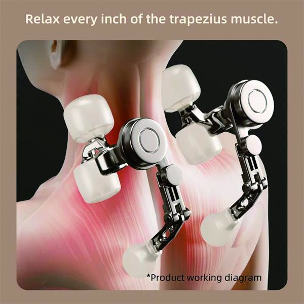 New Portable Rechargeable Massage Shawl Kneading Smart Electric Heated Shiatsu Neck and Shoulder Massager Gift For Man Woman