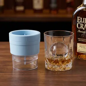 Single Large Ice Ball Maker, Stackable Slow-Melting Ice Sphere Mold, Odor-Proof Silicone Ice Cube Tray for Home Bar, Whiskey Enthusiasts & Bartenders, Summer Drink Essentials -YY0