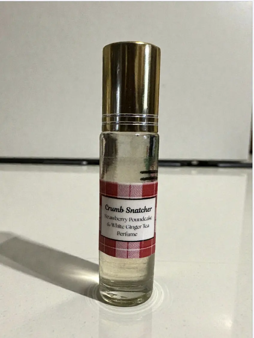 Roll-On Perfume - Strawberry Poundcake & White Ginger Tea Scent (Crumb Snatcher) - Beauty & Personal Care Body Oil