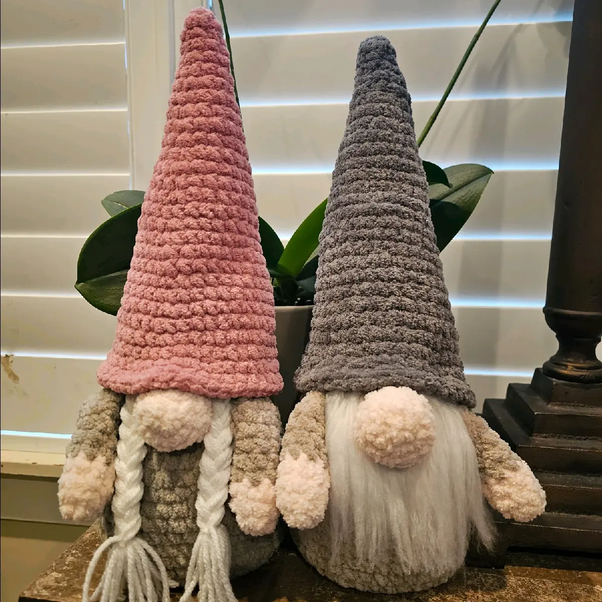 crochet gnome only pink one in stock