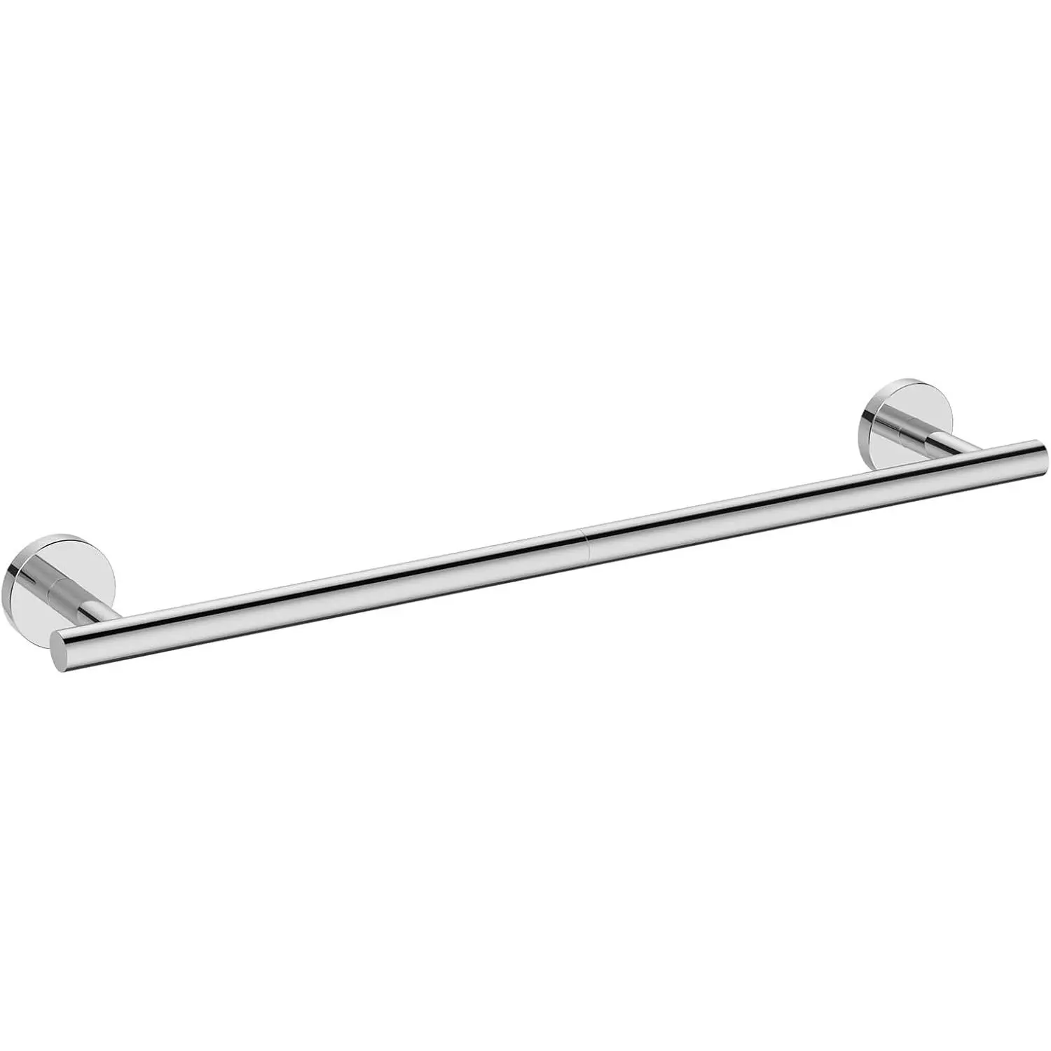 Polished Chrome Towel Bar, 24-Inch Towel Racks for Bathroom Wall-Mounted, SUS304 Stainless Steel Towel Rod (Total Length 26-Inch)