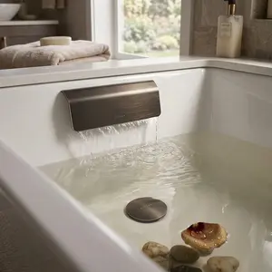 Kohler K-36361-2BZ Volute Bath Drain/Overflow Trim, Oil Rubbed Bronze | Luxury Bathtub Drain Kit with Slotted Overflow | Durable Brass Construction | Easy Install Tub Drain Replacement