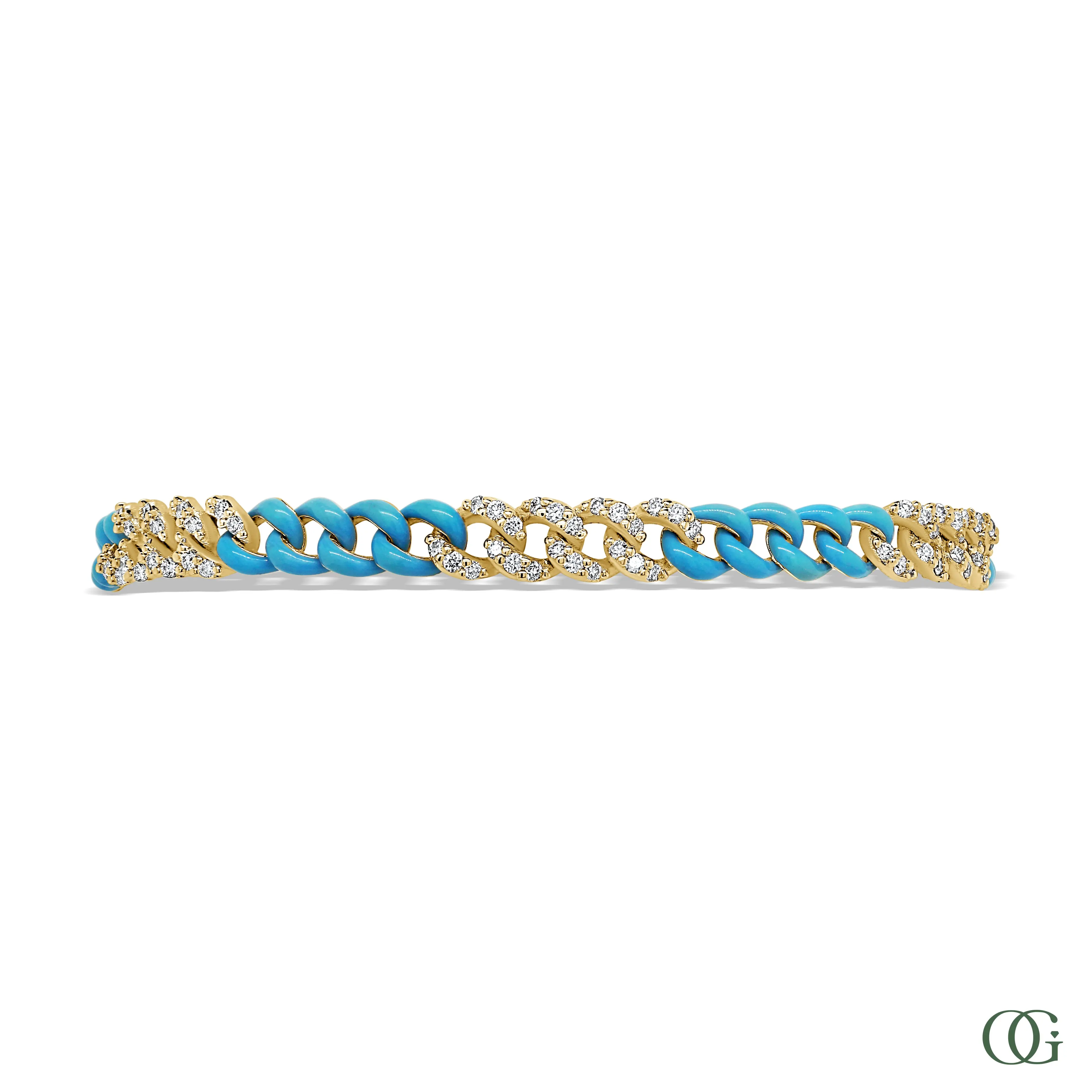 Blue Chain Diamond Bracelet | 1.15 CTW