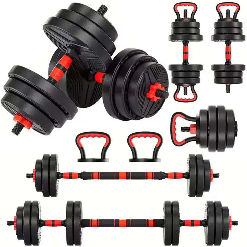 4in 1 Dumbbell Set, Adjustable Dumbbells, 20/ 30/ 76/ 90LBS Free Weight Set, Fitness Exercise for Home, Suitble for Men/ Women